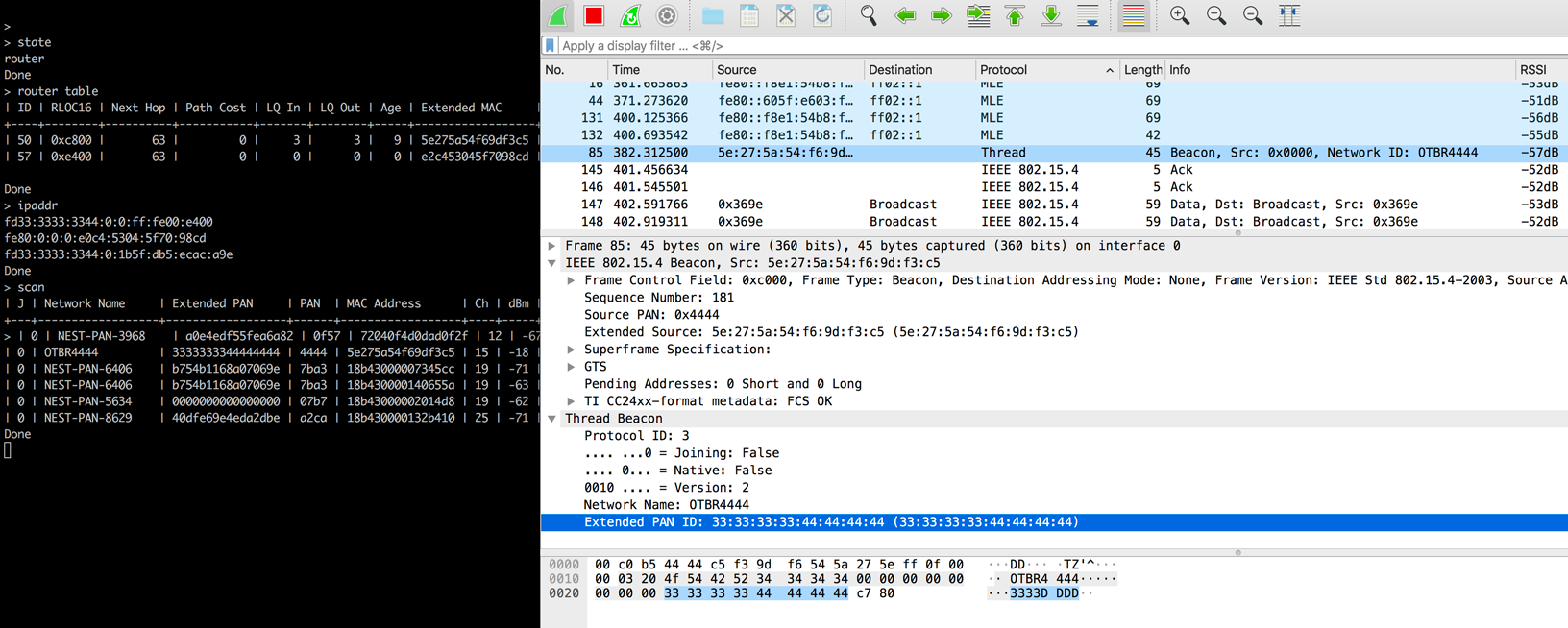 التقاط صور Wireshark